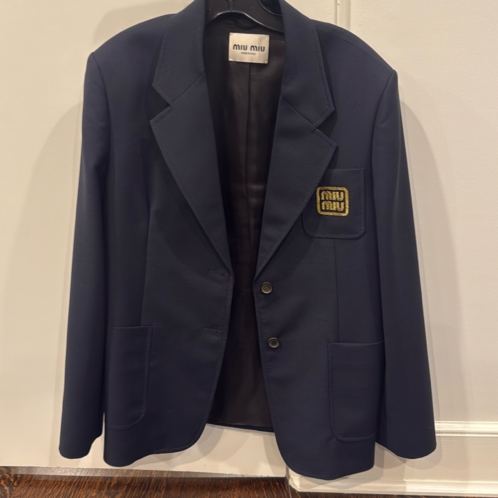 Miumiu Prada navy blazer size 38